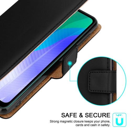 For Huawei Y7P Wallet Case, Magnetic Flip Leather Phone Cover + 9H Screen Glass - Picture 7 of 12