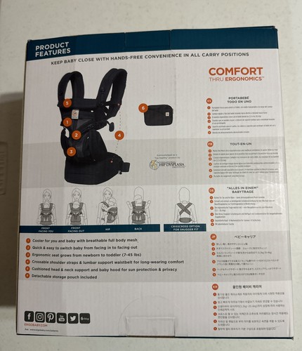 Ergobaby Omni 360 Baby Carrier - Onyx Black (BC360PONYX) - Picture 4 of 7