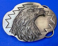 Southwestern Style Majestic Bald Eagle Head VTG 1990 Arroyo Grande Belt Buckle