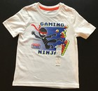NWT 365 Kids Short Sleeve Gaming Ninja White Shirt Size 4t Kicking Blocks