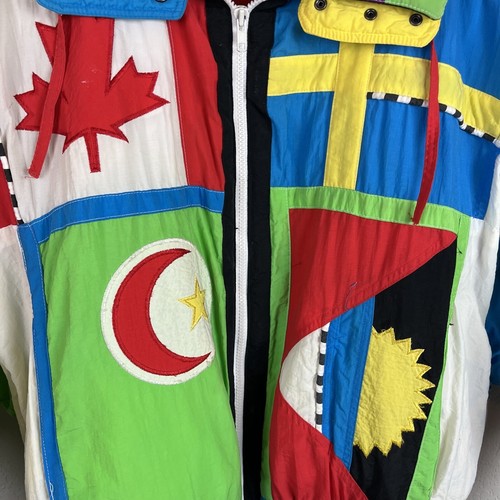 Vintage Neiman Marcus Gallery Ski Jacket Coat M Puffer Zip 90s World Olympics - Picture 11 of 19