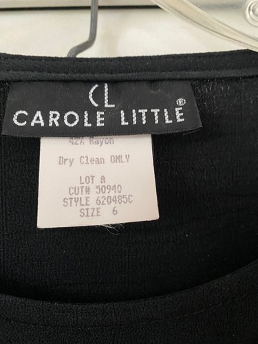 Carole Little Size 6 Skirt Set Pullover Tunic w/Pearls Elastic Waist Flowy Pants - Picture 3 of 5