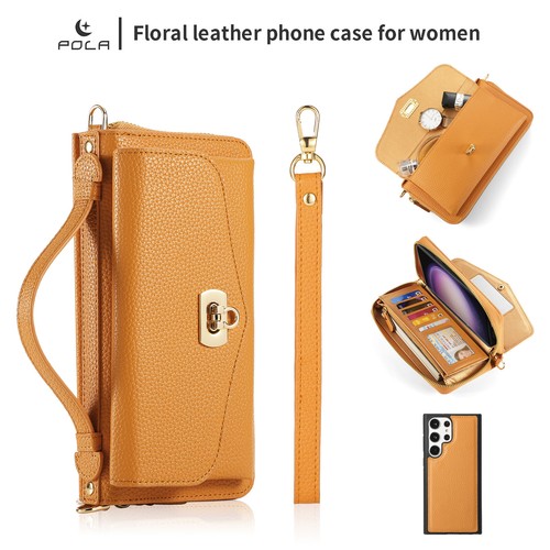 For Samsung Galaxy S24 S23 S22 Detachable Zipper Wallet Crossbody Phone Case - Photo 71 sur 73