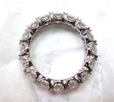 4.80 carat 14k White Gold diamond eternity wedding band 16 x 0.30 ct GIA F VS