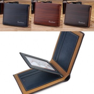 Fashion Men/'s Genuine Leather Bifold Wallet Credit//ID Card Holder Slim Purse Bag