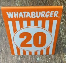 Whataburger Table Tent Number 20 Famous Burgers