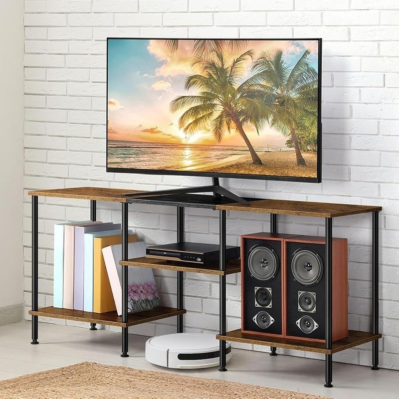 Small Space Entertainment Center Media Console Shelves