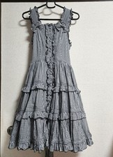 Preview of Metamorphose Gingham Check Frill Summer Sale Women’s Dress, Short, Back Shirring