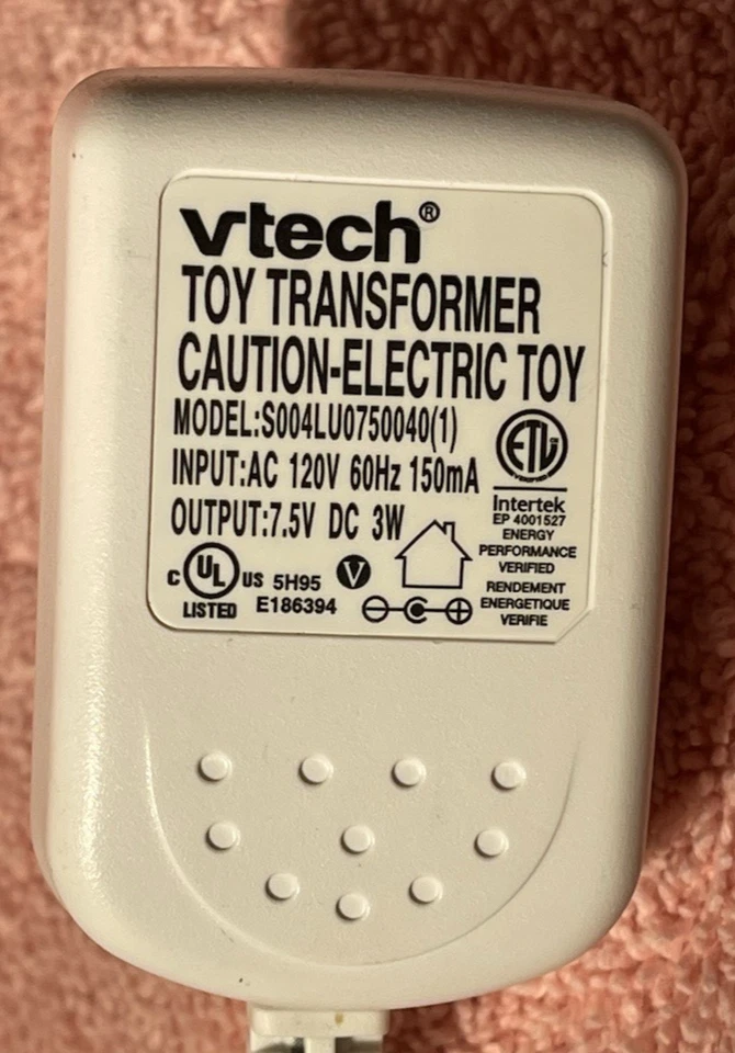 Genuine Vtech Toy Transformer Power Supply Adapter ~ Model S004LU0750040(1) - Image 3 of 4
