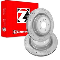 2X Zimmermann Bremsscheiben Hinten 330Mm Geschlitzt/Gelocht InnenbelÜFtet