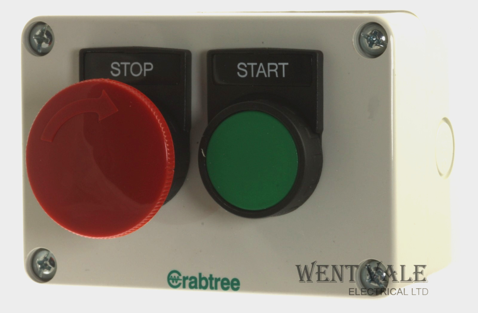 Crabtree Motorpak - 2/MBA - Control Station with Start and Latching Stop Buttons