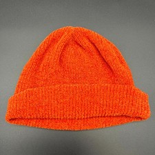 Orange Hat Unisex One Size Acrylic Beanie Cap Tight Knit Cuff Lightweight Casual