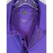 Nike Golf Victory Polo Shirt Mens Large Purple Short Sleeve Performance Swoosh