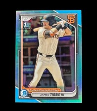 2024 Bowman Draft - Chrome James Tibbs III #BDC-40 Sky Blue Refractor (RC)