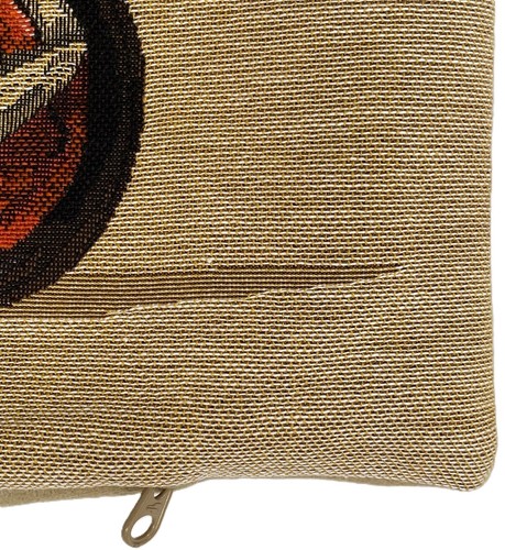 RED SCOOTER DOG RACERS 18" BELGIAN TAPESTRY CUSHION PILLOW COVER, VELVET BACK - Picture 5 of 6