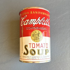 Campbell's Condensed Tomato Soup 125th Anniversary Red/White/Gold Can Bank