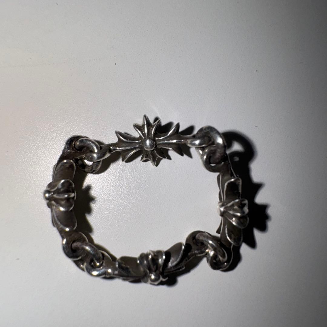 Chrome Hearts Tiny E CH Plus Silver Ring Size 13 … - image 2