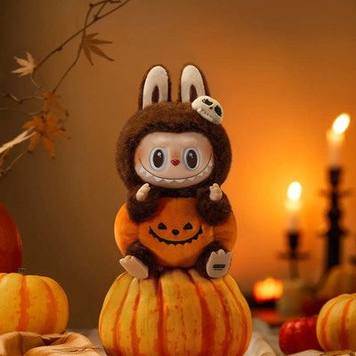 Pop Mart Labubu Sitting Pumpkin Halloween Party 2024 Vinyl