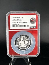 2025 S Clad 25 Cents 25C Althea Gibson,  NGC PF69 Ultra Cameo