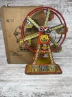 Vintage Rare 1930's J.Chein Tin Litho Hercules Ferris Wheel Wind-Up Toy