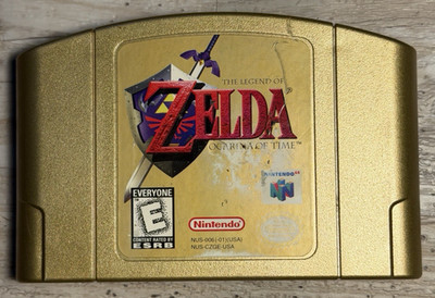 Nintendo 64 N64 The Legend of Zelda Ocarina of Time Gold Cartridge Authentic OEM