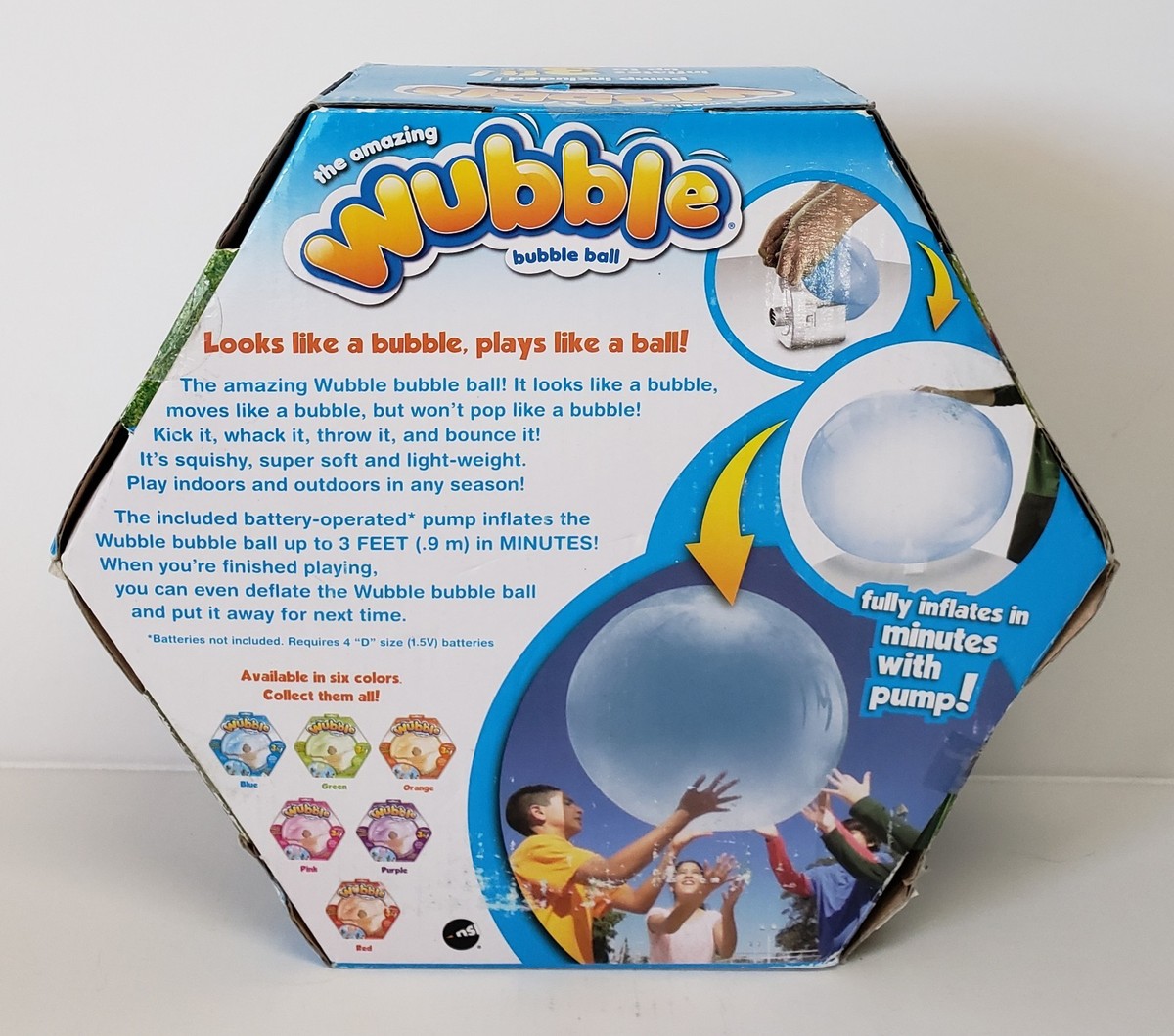 The Amazing Wubble Bubble Ball In Blue Inflates Up To Ft! Pump Included
