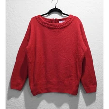 Les Petites Paris Angora Blend Dark Red Sweater Size L Holiday