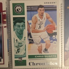 Panini 2021-22 Chronicles Draft Picks Chris Duarte Rookie Oregon Ducks Card #18. rookie card picture