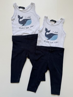 Lupilu Sommer Outfit Wal Zwillinge 62/68   Hose & Body Set   love you   ärmellos