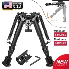 Hunting 6"-9" Rifle Bipod with Adapter for Sling Stud & Picatinny Rail Mount NEW