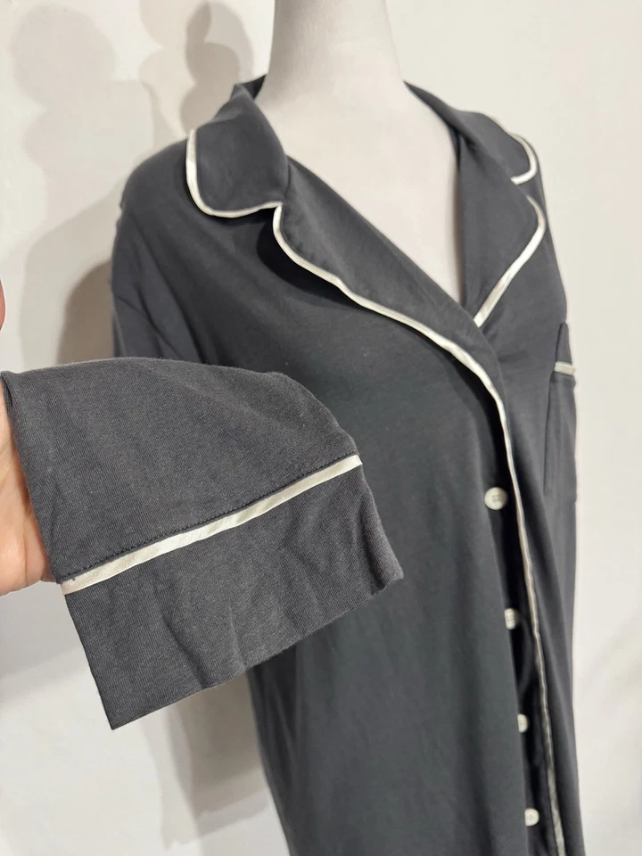 ¡Nuevo! COSABELLA Banana Republic BELLA ALGODÓN PIJAMA TOP XL Gris Foto 2 de 4