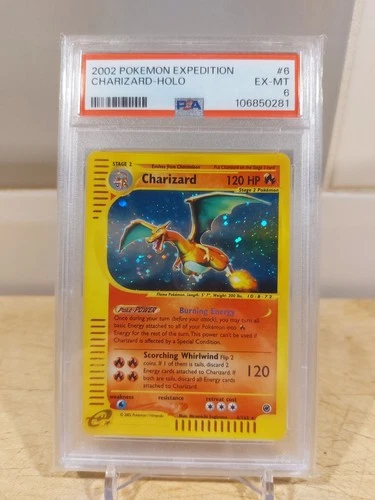 PSA 6 Charizard 6/165 Expedition E Series 2002 Pokemon Card Holo NEAR MINT