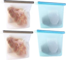 Reusable Silicone Food Storage Bag Set of 4