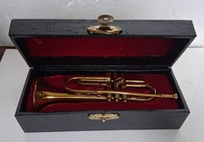 Trumpet Mini Case Brass Mini Musical Instrument Collectible