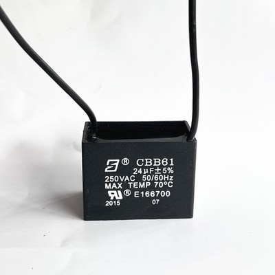 CBB61 24mfd 24uF 250V VAC 50/60Hz Epoxy Resin Sealed Ceiling Fan Capacitor #ff