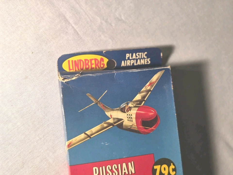 Vintage ORIGINAL LINDBERG BOY CRAFT RUSSIAN MIG-19 AIRPLANE FACTORY SEALED 1950s - Image 4 of 4