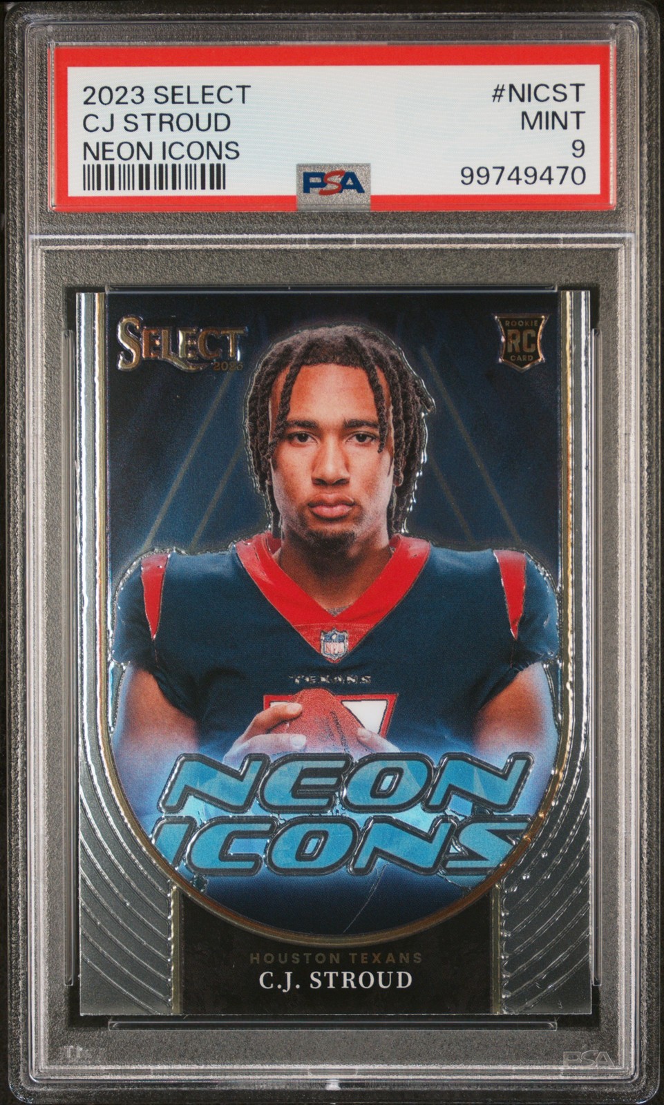 2023 Panini Select Neon Icons #NICST Cj Stroud PSA 9