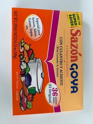 Sazon Goya Jumbo Culantro y Achiote Curiander & Annatto 36 Ct EXP 06/2030