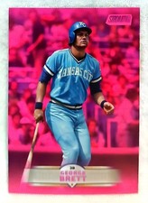 💙🤍🩷2025 Topps Stadium Club💙🧡🩷George Brett #99 Pink Foil💙🧡🩷