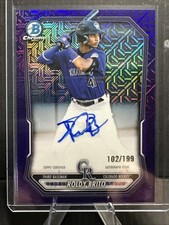 2026 Bowman Chrome Roldy Brito Purple Mojo Color Match Auto /199 🔥🔺