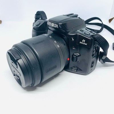 Minolta α 303si Spiegelreflexkamera mit Tamron 28-80mm Objektiv gebraucht, sc...