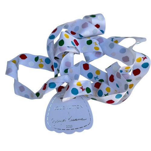 Louis Vuitton x Yayoi Kusama 2023 Painted Dots Ribbon and Card Tag Set White