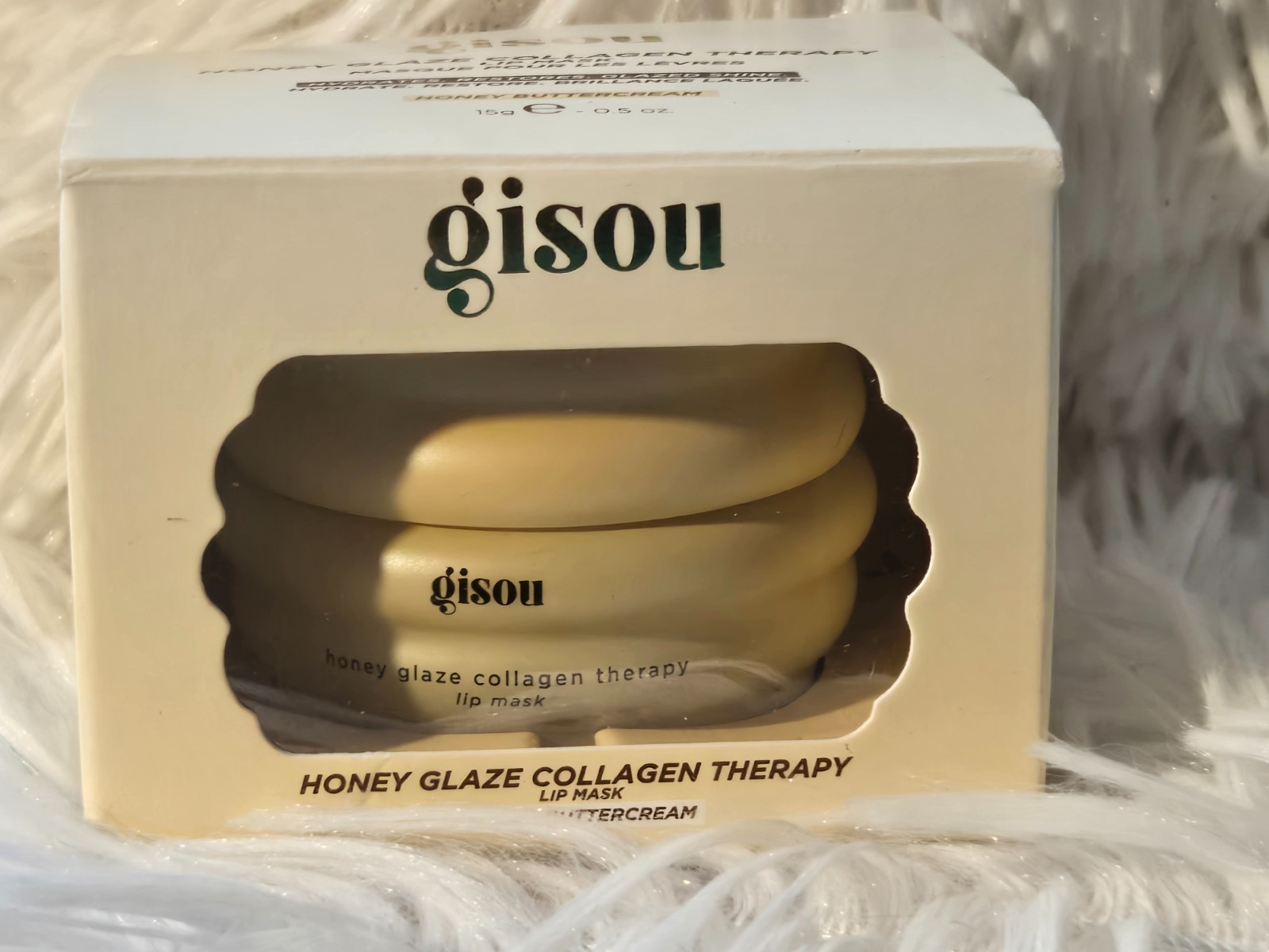 Gisou Honey Glaze Collagen Therapy Lip Mask & Applicator Honey Buttercream 15g