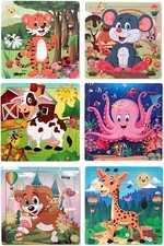 Puzzles for Kids Ages 3-5 Year Old 20 Piece Colorful Wooden Puzzles Set of 6