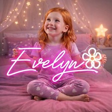 Personalized Kids Room Neon Sign Custom Name LED Light Wall Decor
