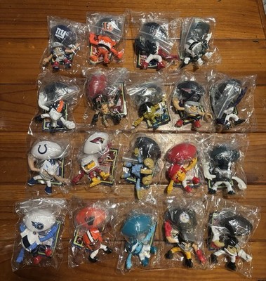 2013 McDonalds NFL Rush Zone 19 Team Figures, Footballs, and Cards.