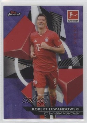 2020 Topps Finest Bundesliga Purple Wave Refractor /250 Robert Lewandowski 13k3