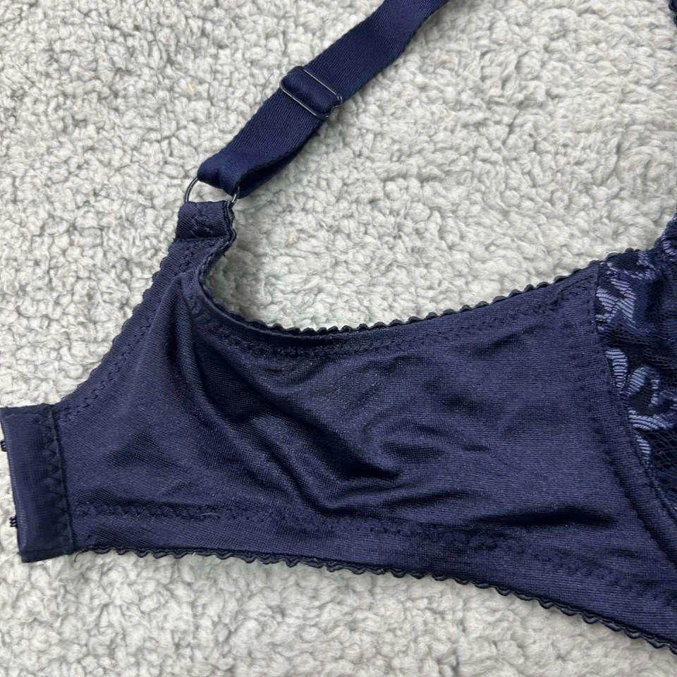 Sujetador Lunaire 34C Sujetador Balconette Azul Floral LACE Foto 3 de 4