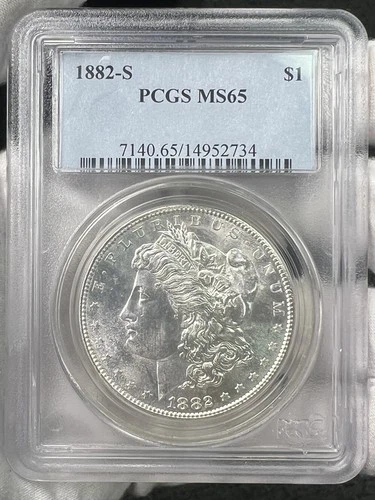 1882-S $1 Morgan Dollar 90% Silver San Francisco PCGS MS65 US Coin