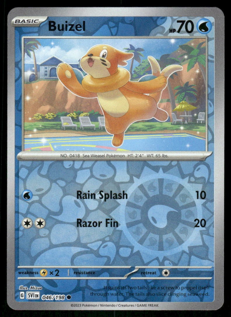 Buizel 046/198 - Scarlet & Violet - Reverse Holo Common NM